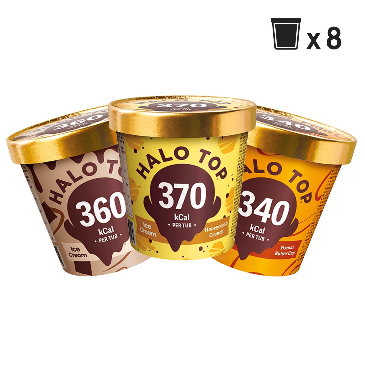 Halo Top - Halo Top jäätise segakast 8 x 473ml - njom.ee