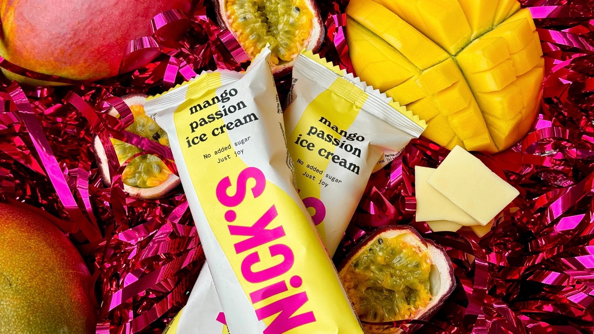 NICK'S ice cream - Jäätis "mango passion" kast: 20 x 90ml - njom.ee