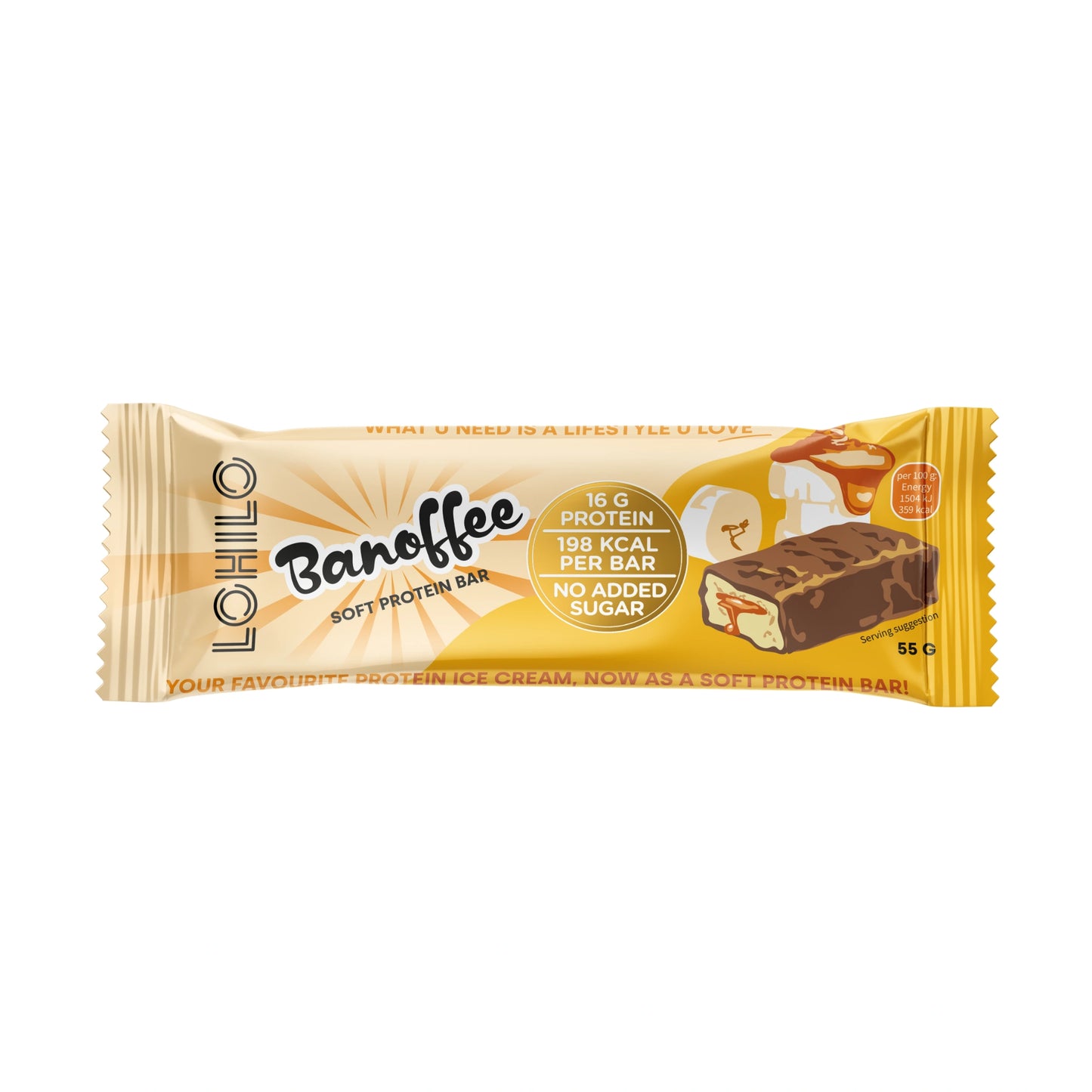 Proteīna batoniņš "banoffee" 12 x 55g