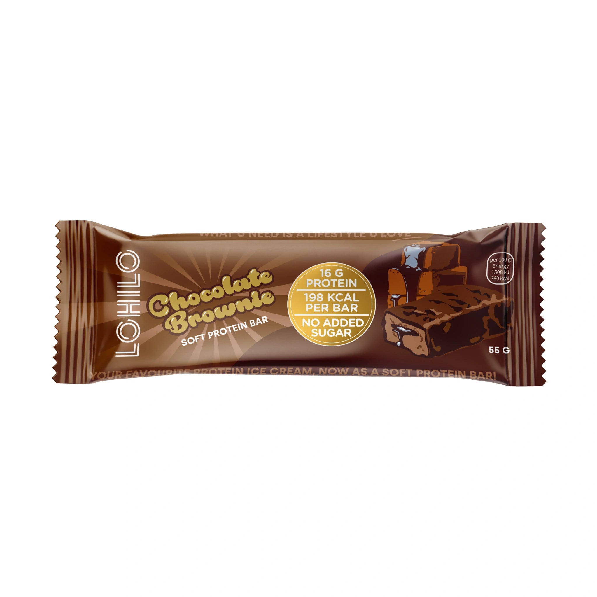 LOHILO Chocolate Brownie Protein Bar 55 g