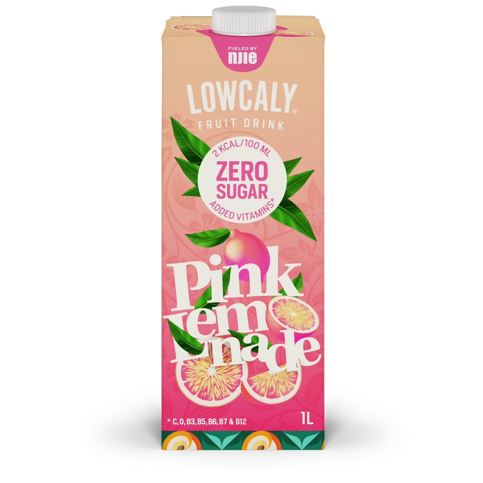 NJIE - Lowcaly suhkruvaba puuviljajook "pink lemonade" 10 x 1L - njom.ee