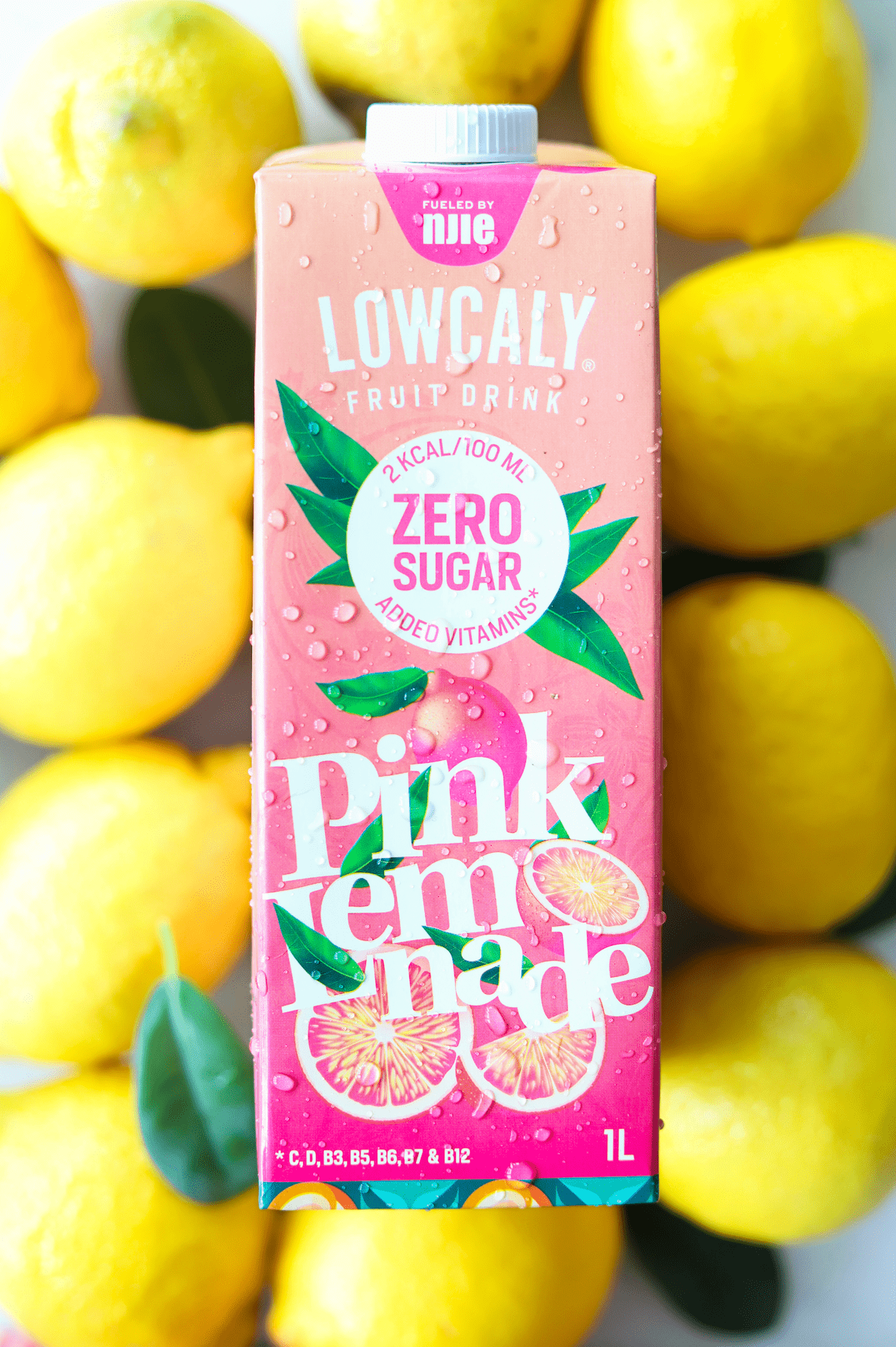 NJIE - Lowcaly suhkruvaba puuviljajook "pink lemonade" 10 x 1L - njom.ee