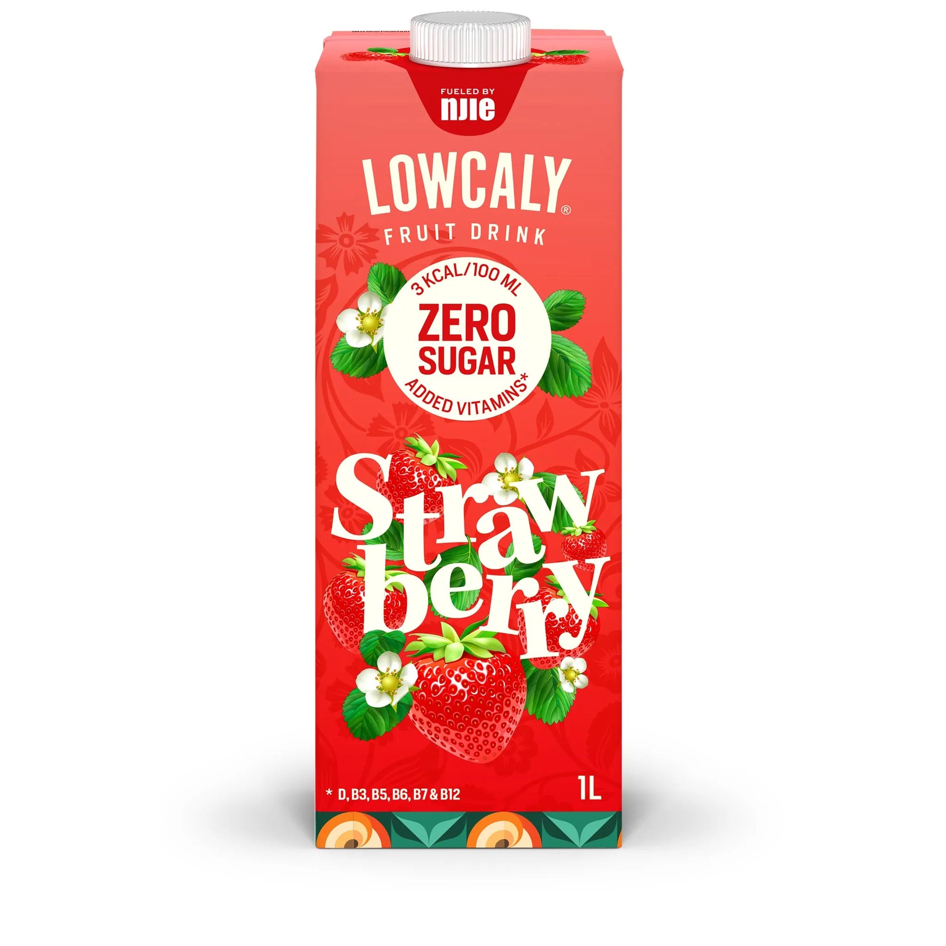 NJIE - Lowcaly suhkruvaba puuviljajook "strawberry" 1L - njom.ee