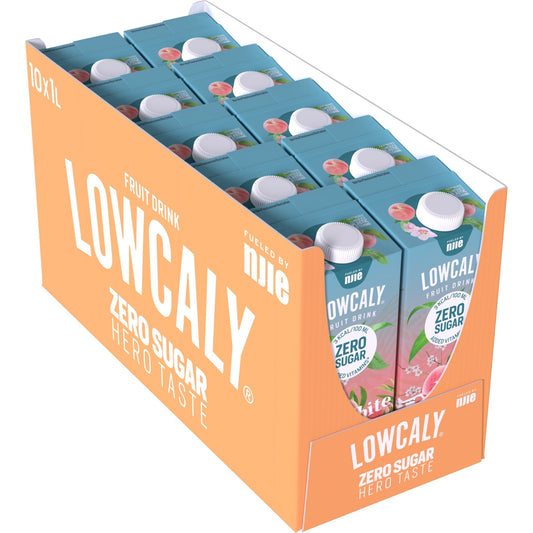 NJIE - Lowcaly suhkruvaba puuviljajook "white peach" 10 x 1L - njom.ee