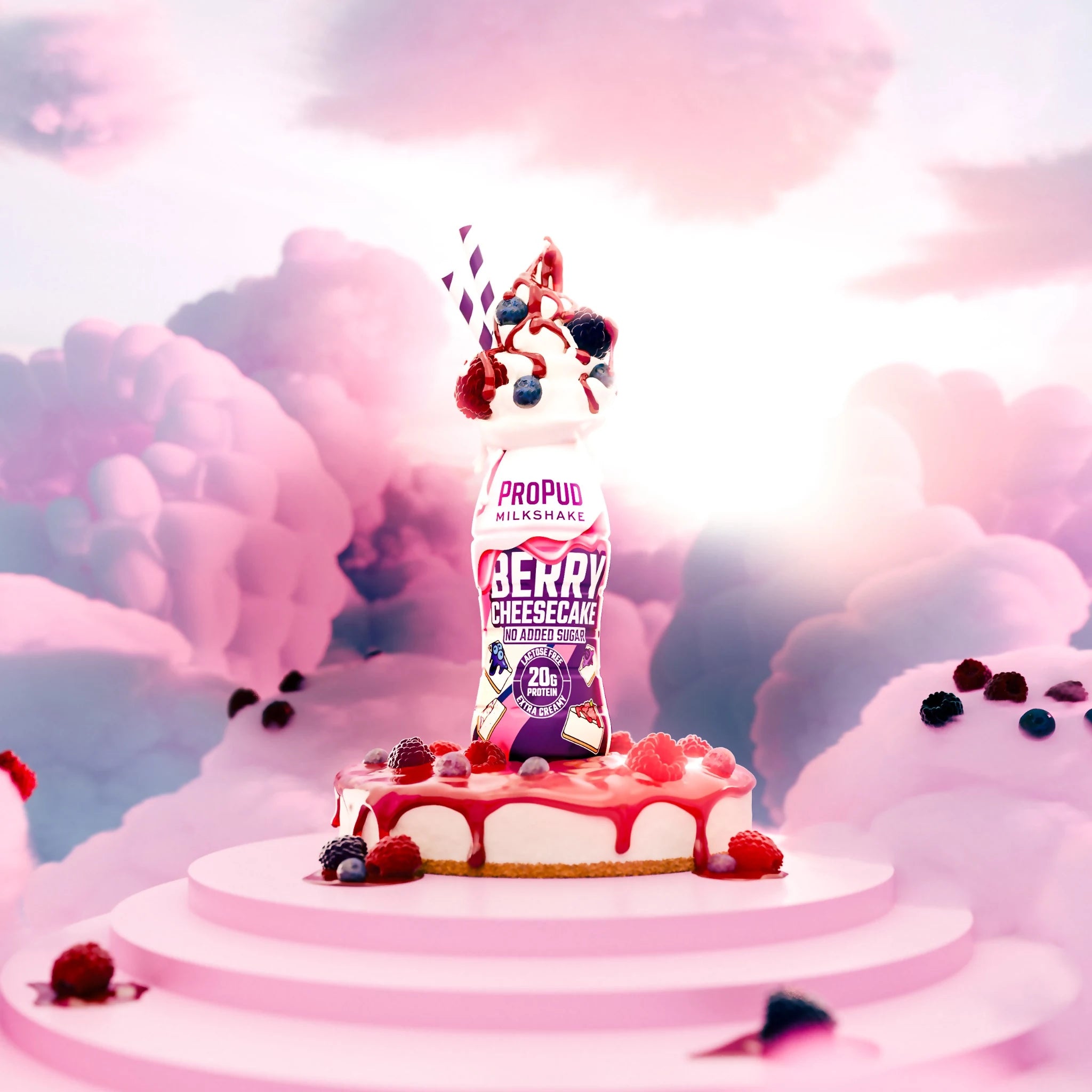 ProPud Berry Cheesecake Protein Shake Box of 8