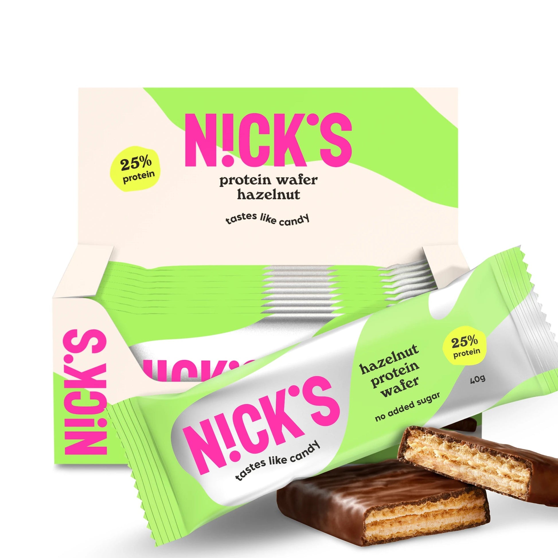 NICK'S - Proteiinivahvel "hazelnut" 12 x 40g - njom.ee