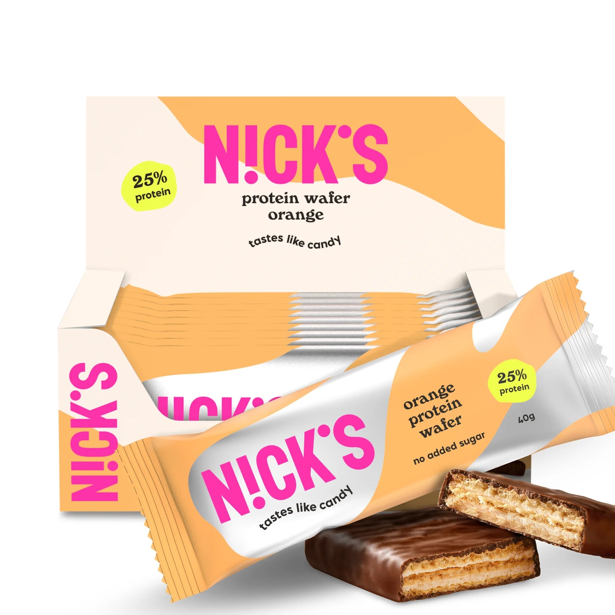 NICK'S Orange Protein Wafer Box of 12