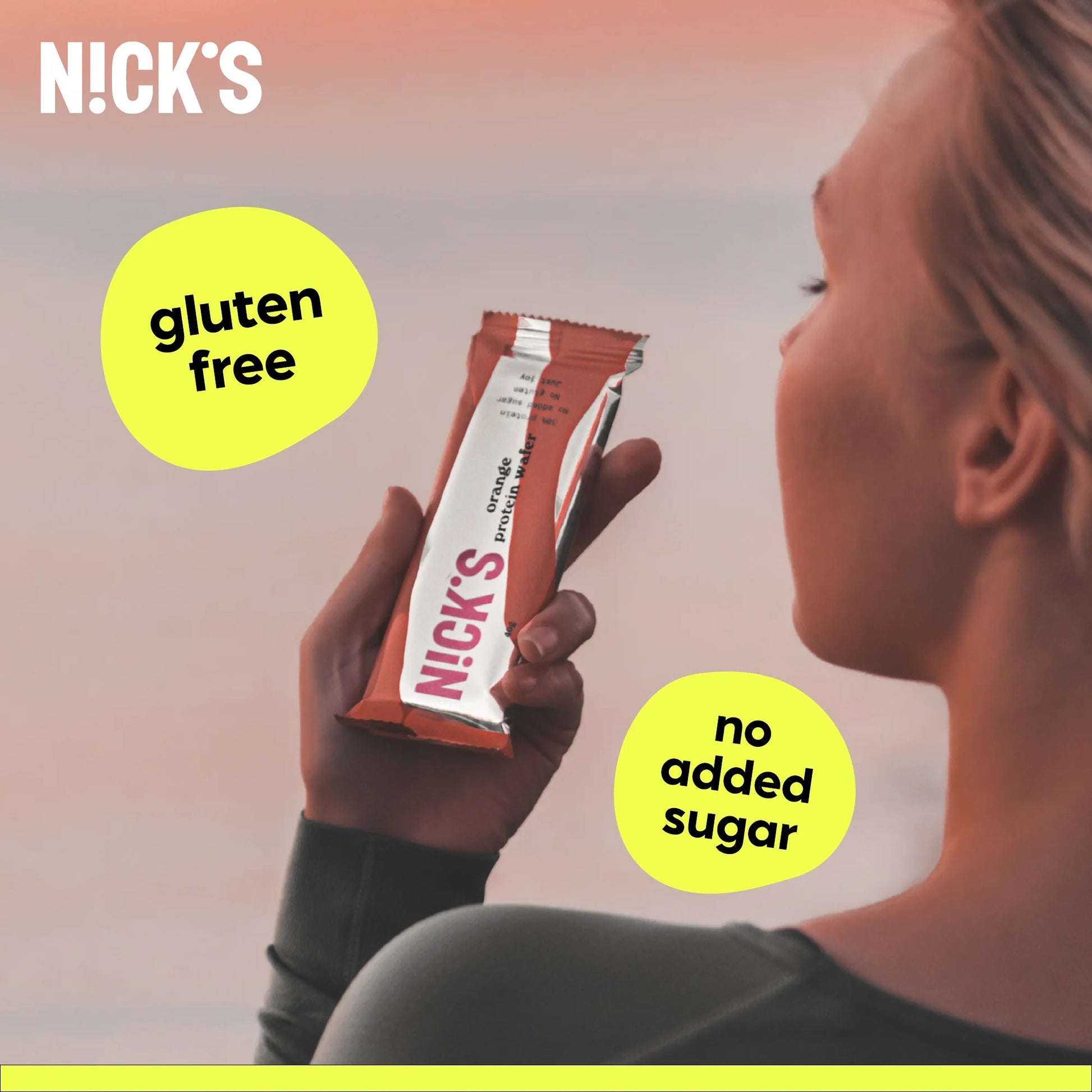 NICK'S - Proteiinivahvel "orange" 24 x 40g - njom.ee