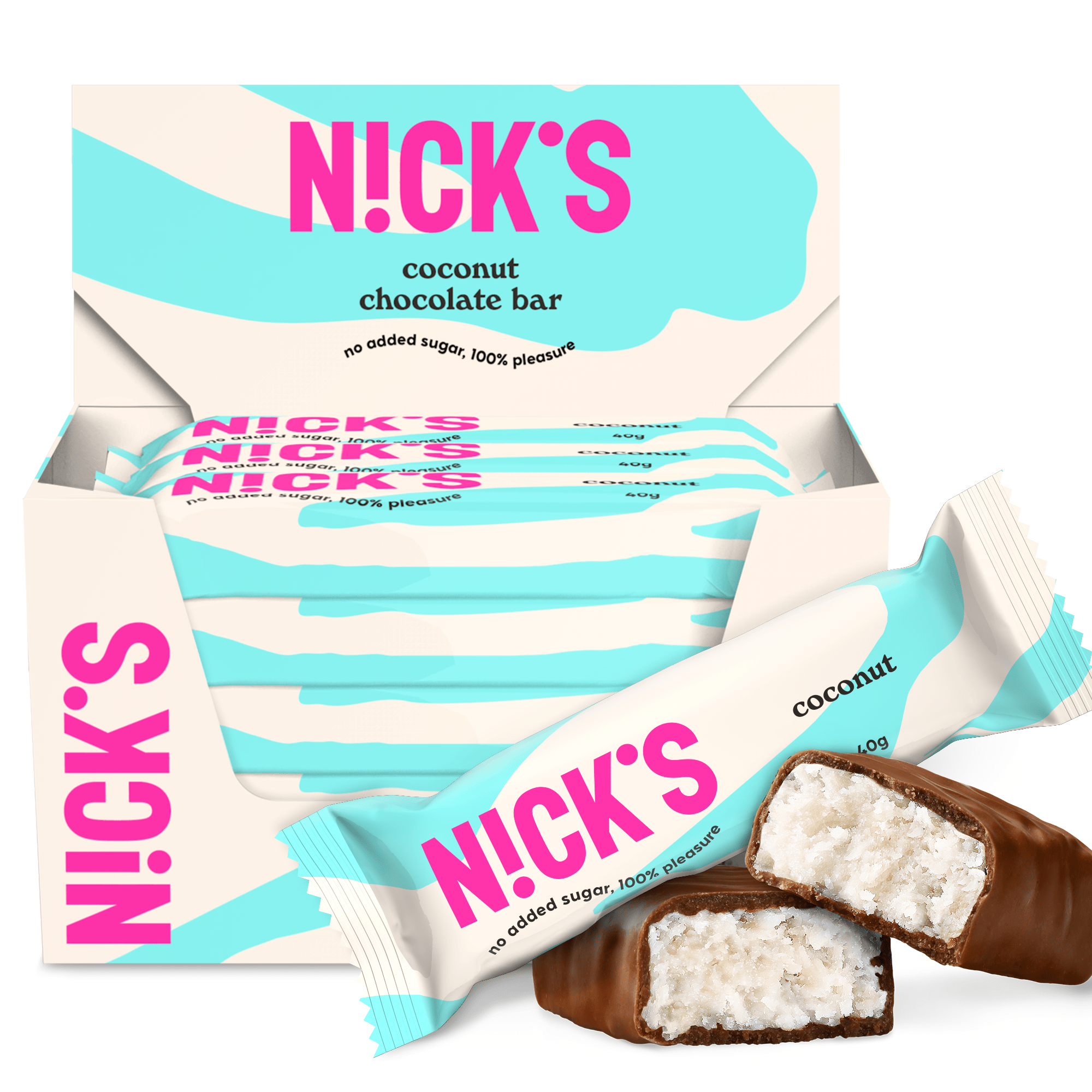 NICK’S Coconut Chocolate Bar Box of 15