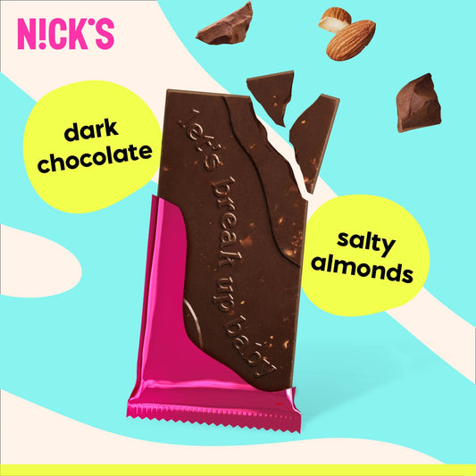 NICK'S - Šokolaaditahvel ''almond sea salt'' 75g - njom.ee