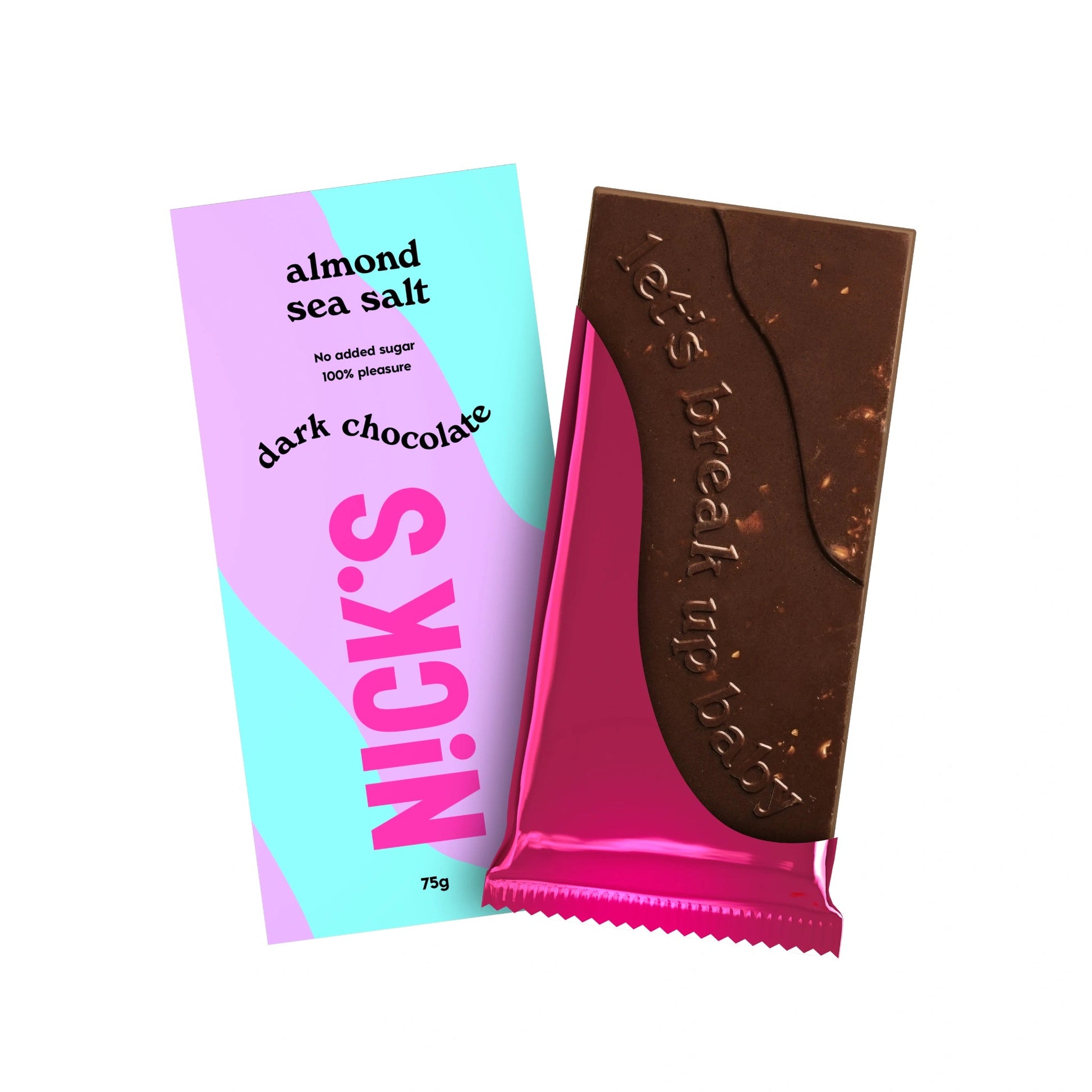 NICK'S - Šokolaaditahvel ''almond sea salt'' 75g - njom.ee