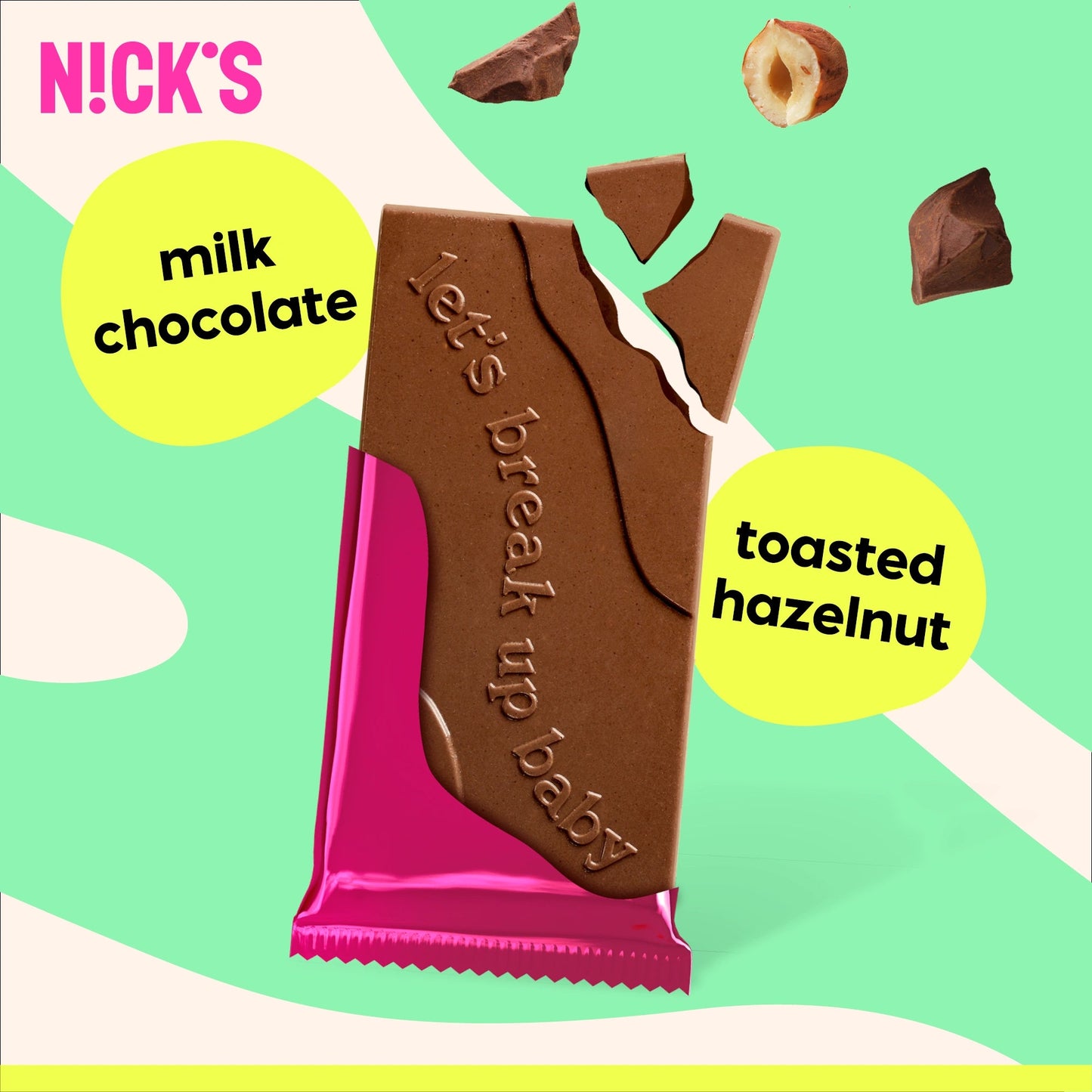 NICK'S - Šokolaaditahvel ''hazelnut crunch'' 75g - njom.ee