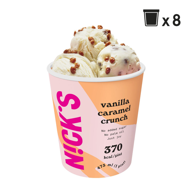 NICK'S jäätis-Jäätis "vanilla caramel crunch" 8 x 473ml - njom.ee