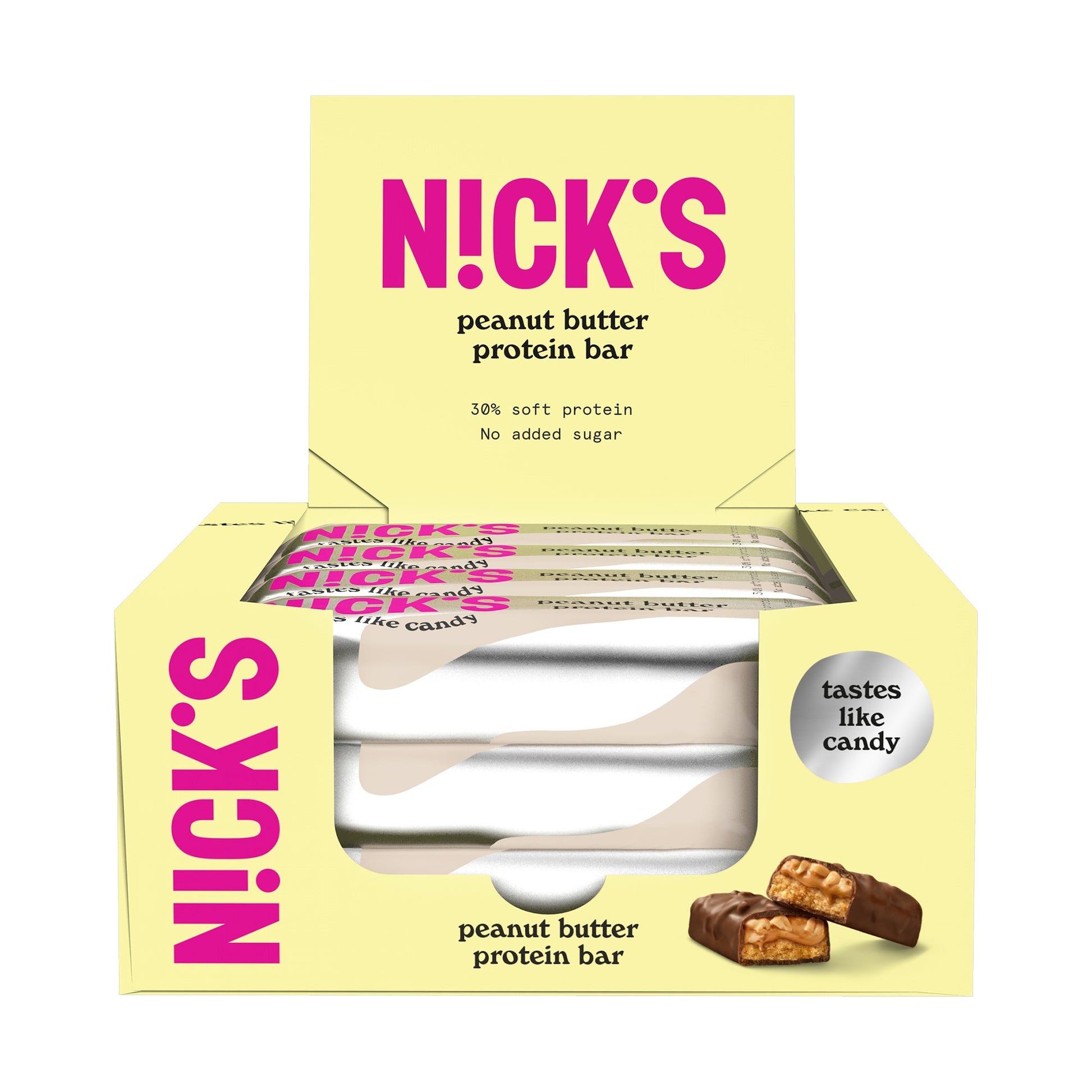 NICK'S-Proteiinibatoon "peanut butter" 12 x 50g - njom.ee