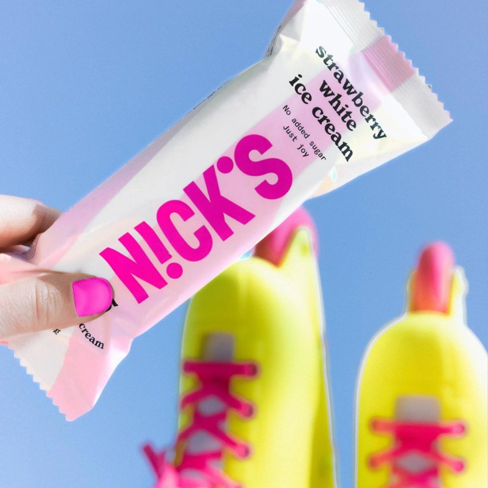 NICK'S jäätis-Pulgajäätis "strawberry white" multipakk 24 x 51ml - njom.ee