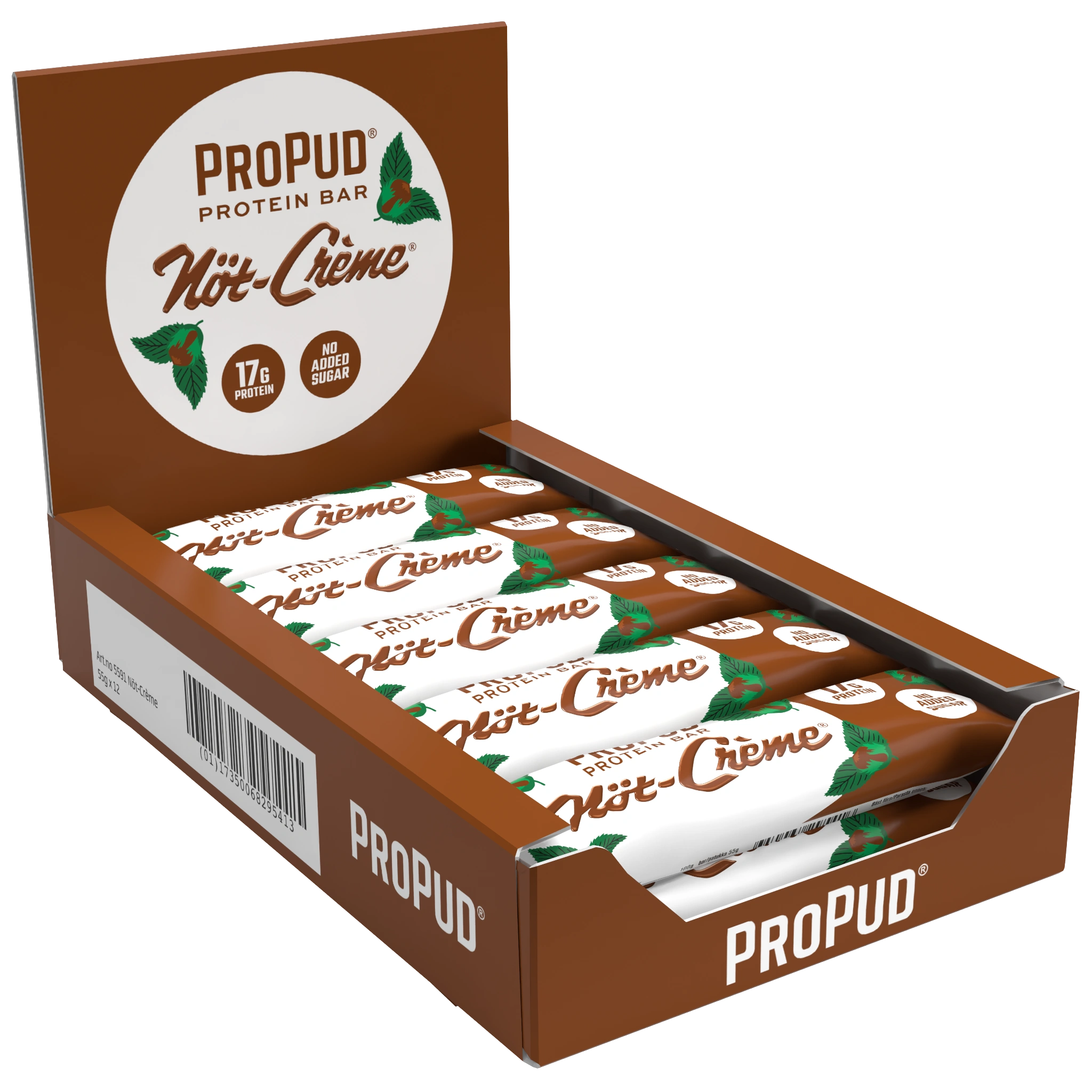 NJIE ProPud Nöt-Crème Protein Bar Box of 12
