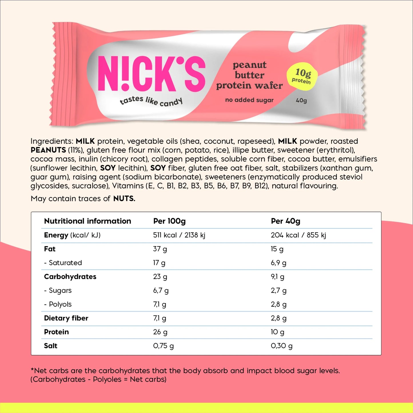 Olu proteīna vafele "zemesriekstu sviests" 12 x 40g