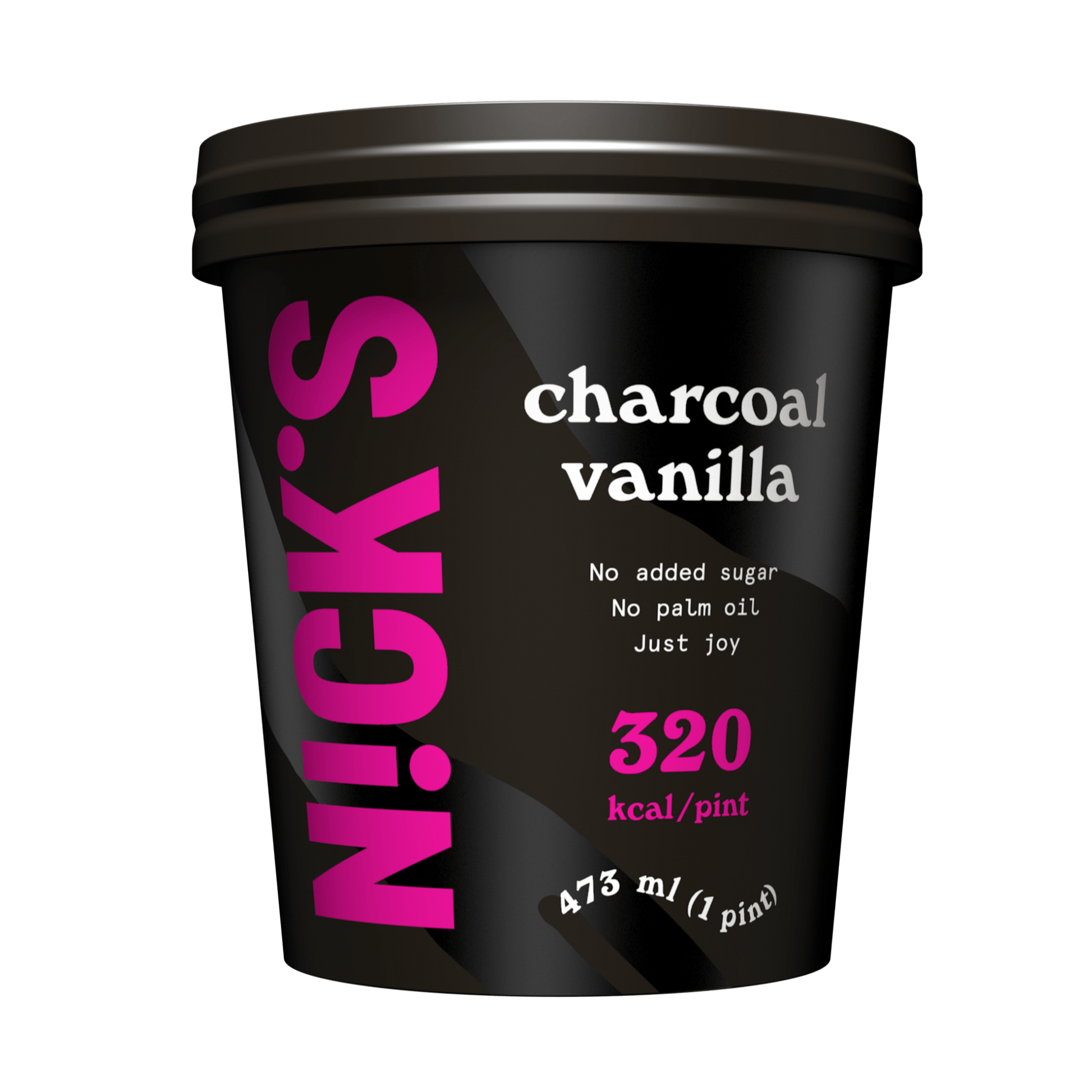 NICK'S ice cream - Jäätis "charcoal vanilla" 8 x 473ml - njom.ee