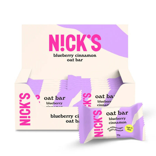 NICK'S - Kaerabatoon "blueberry cinnamon" 12 x 35g - njom.ee
