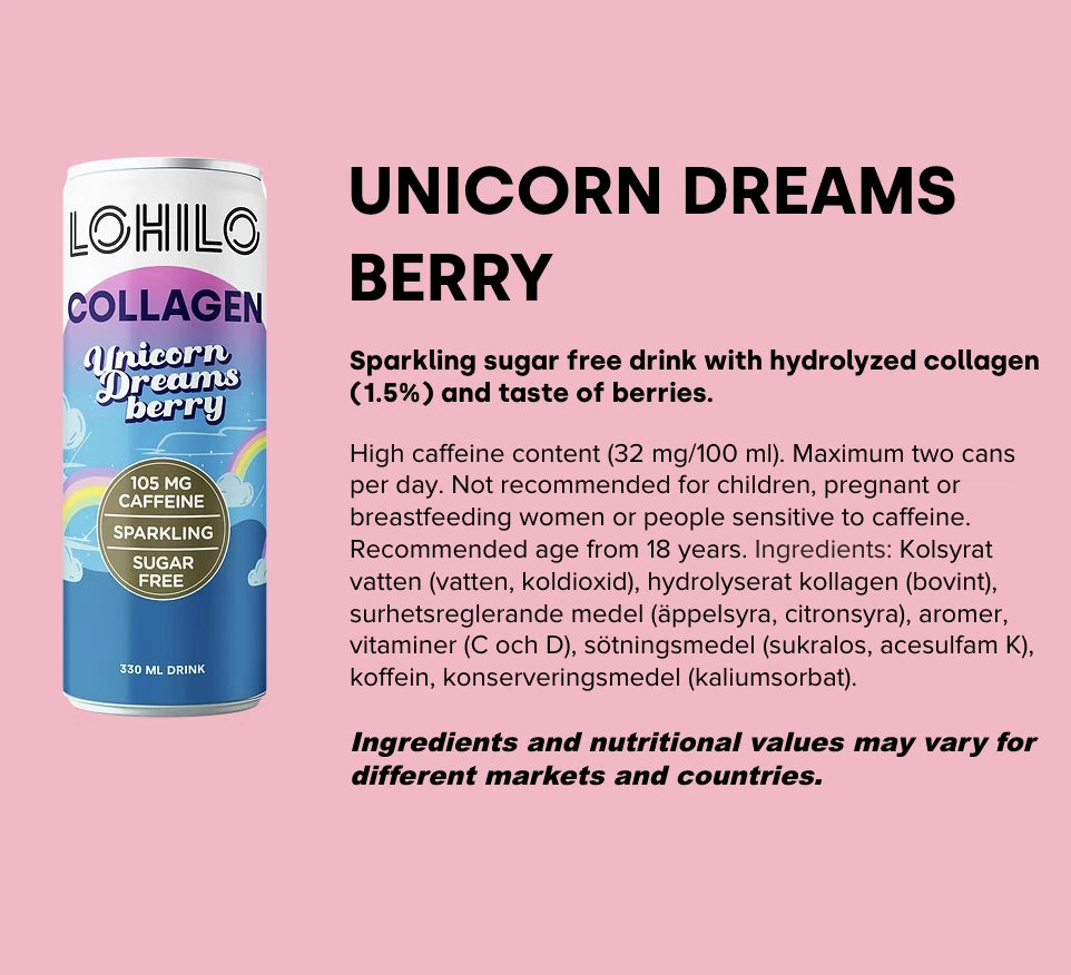 Collagen drink "unicorn dreams" 12 x 330ml