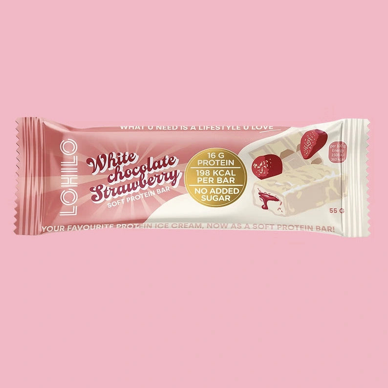 Protein bar "white chocolate strawberry" 12 x 55g