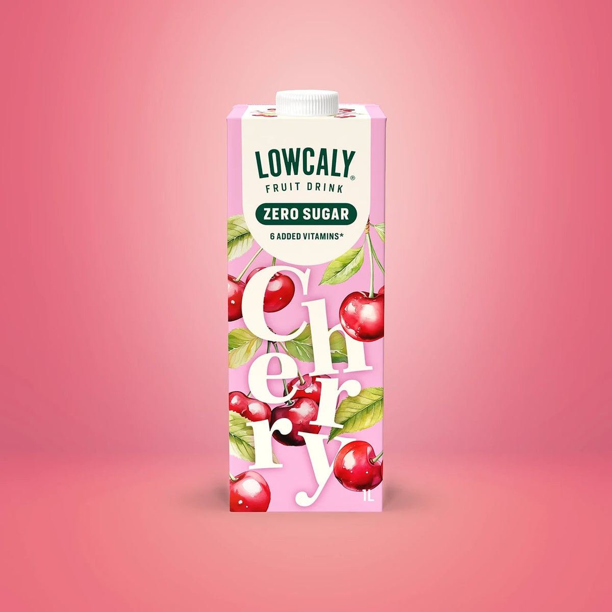 Lowcaly вишнёвый фруктовый напиток без сахара 1L – коробка 10 шт.