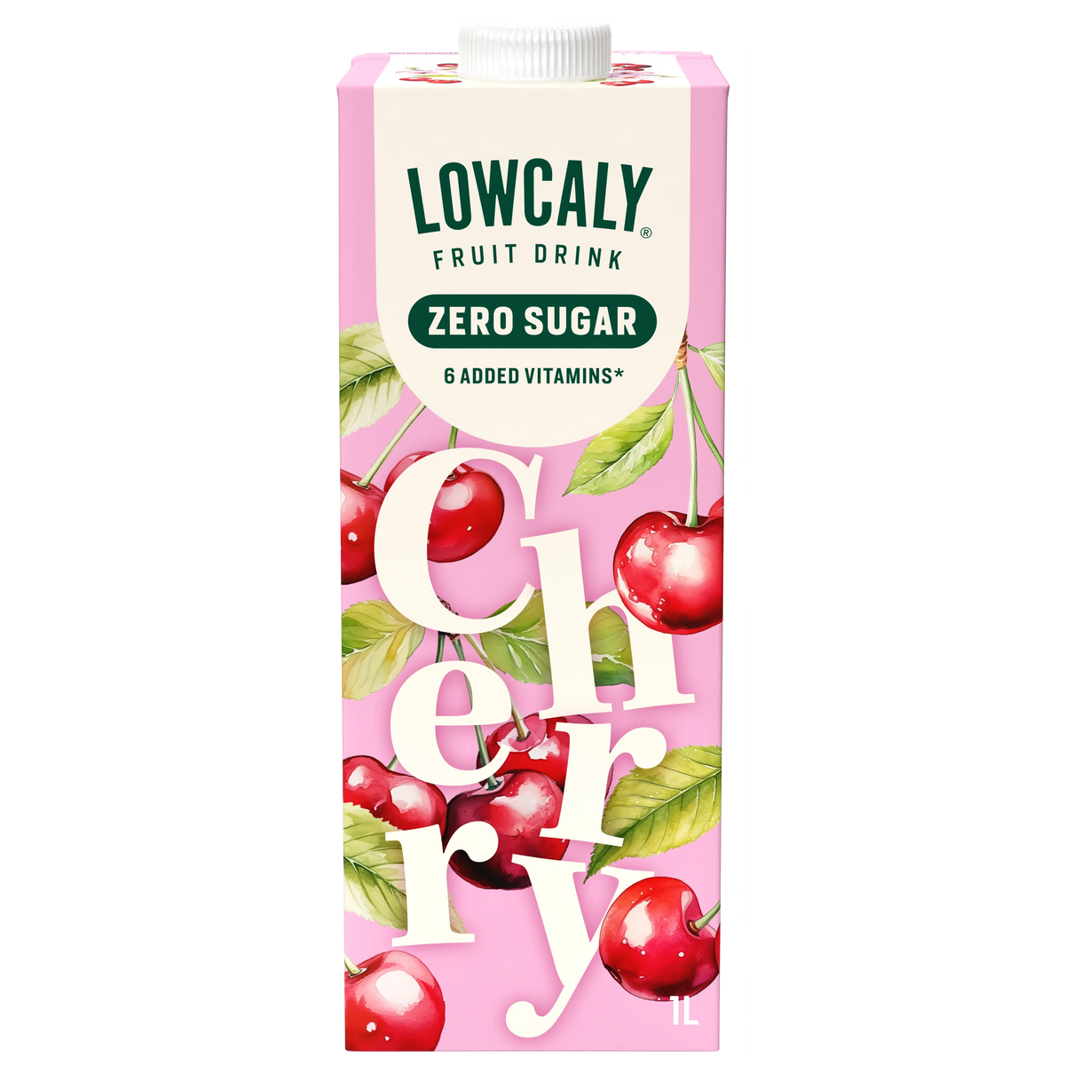 Lowcaly вишнёвый фруктовый напиток без сахара 1L – коробка 10 шт.
