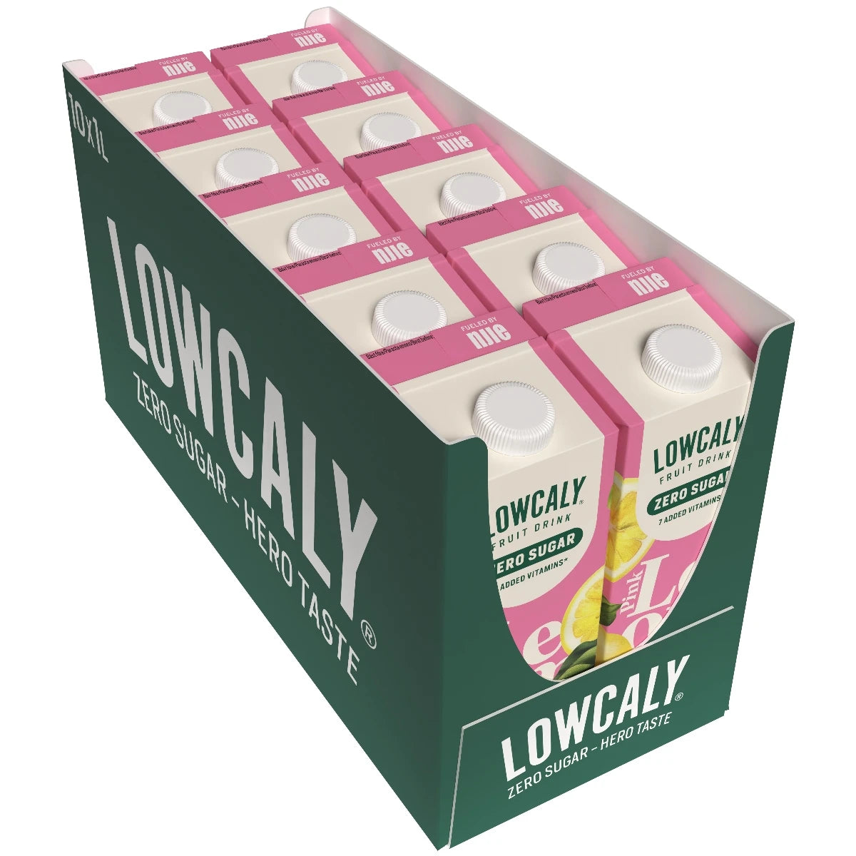 Lowcaly suhkruvaba puuviljajook "pink lemonade" 10 x 1L