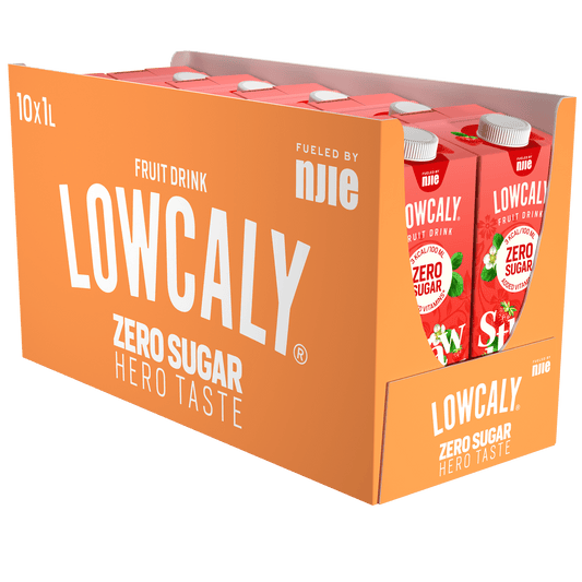 NJIE - Lowcaly suhkruvaba puuviljajook "strawberry" 10 x 1L - njom.ee