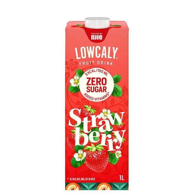 NJIE - Lowcaly suhkruvaba puuviljajook "strawberry" 1L - njom.ee