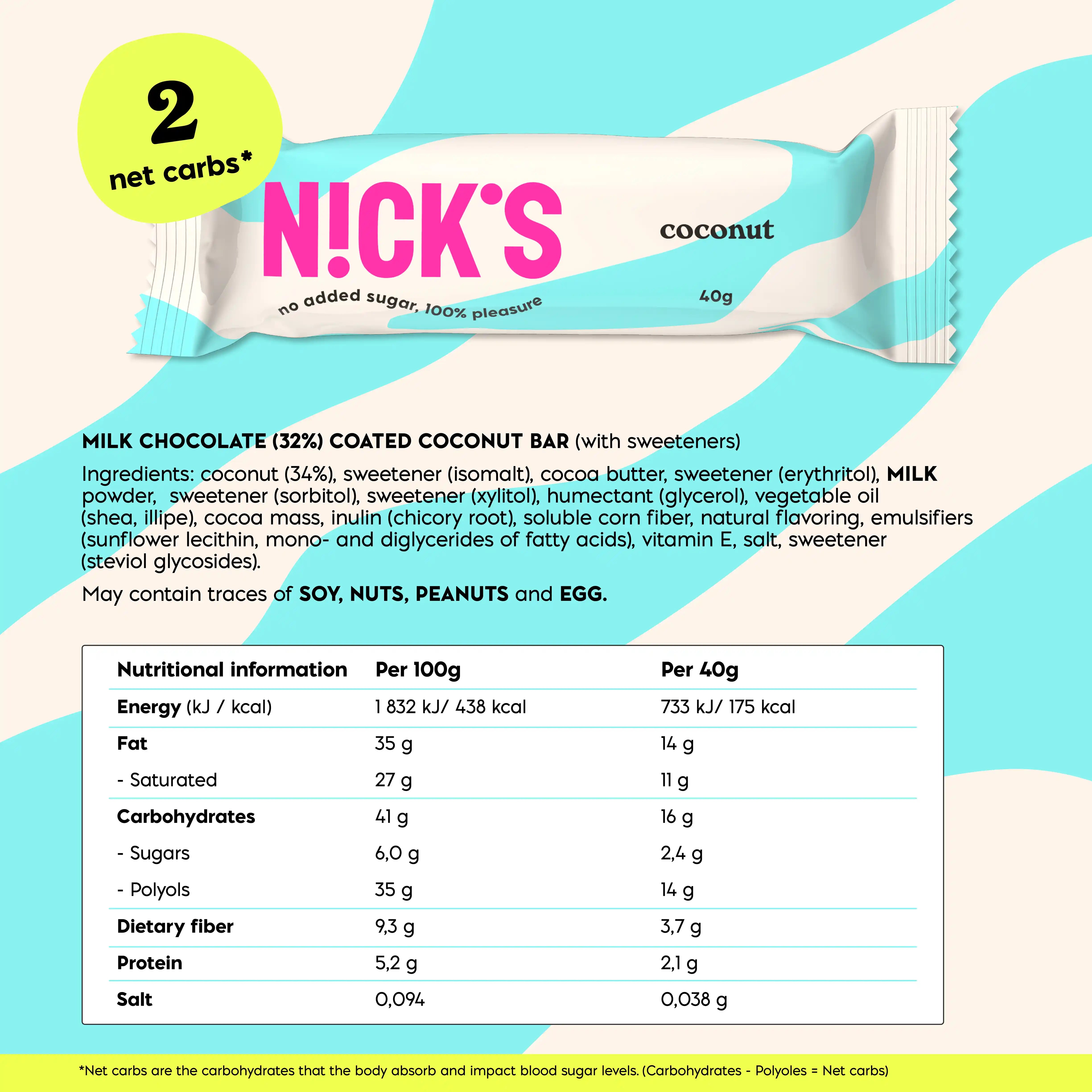 Coconut Chocolate Bar 40g