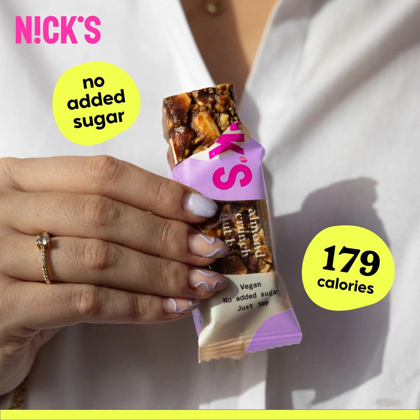 NICK'S - Pähklibatoon "almond crunch" 12 x 40g - njom.ee