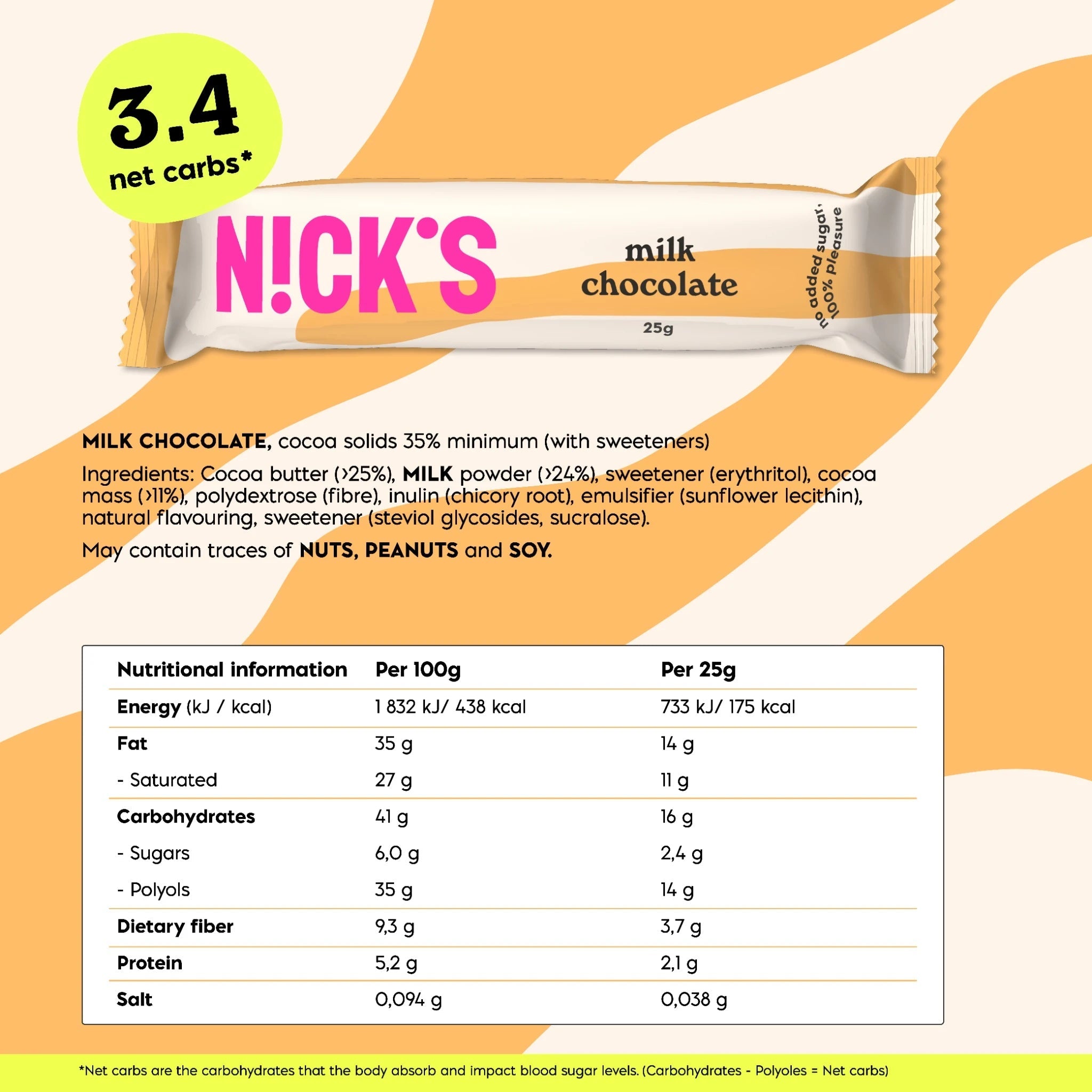 NICK’S Milk Chocolate 25 g