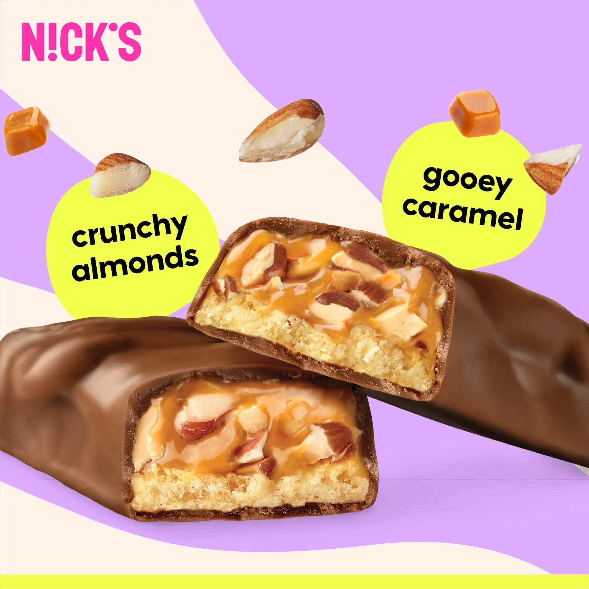 NICK'S Almond Caramel Protein Bar 50 g
