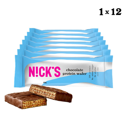 NICK'S - Proteiinivahvel "chocolate" 12 x 40g - njom.ee