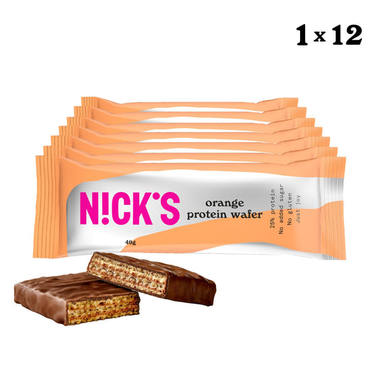 NICK'S - Proteiinivahvel "orange" 12 x 40g - njom.ee