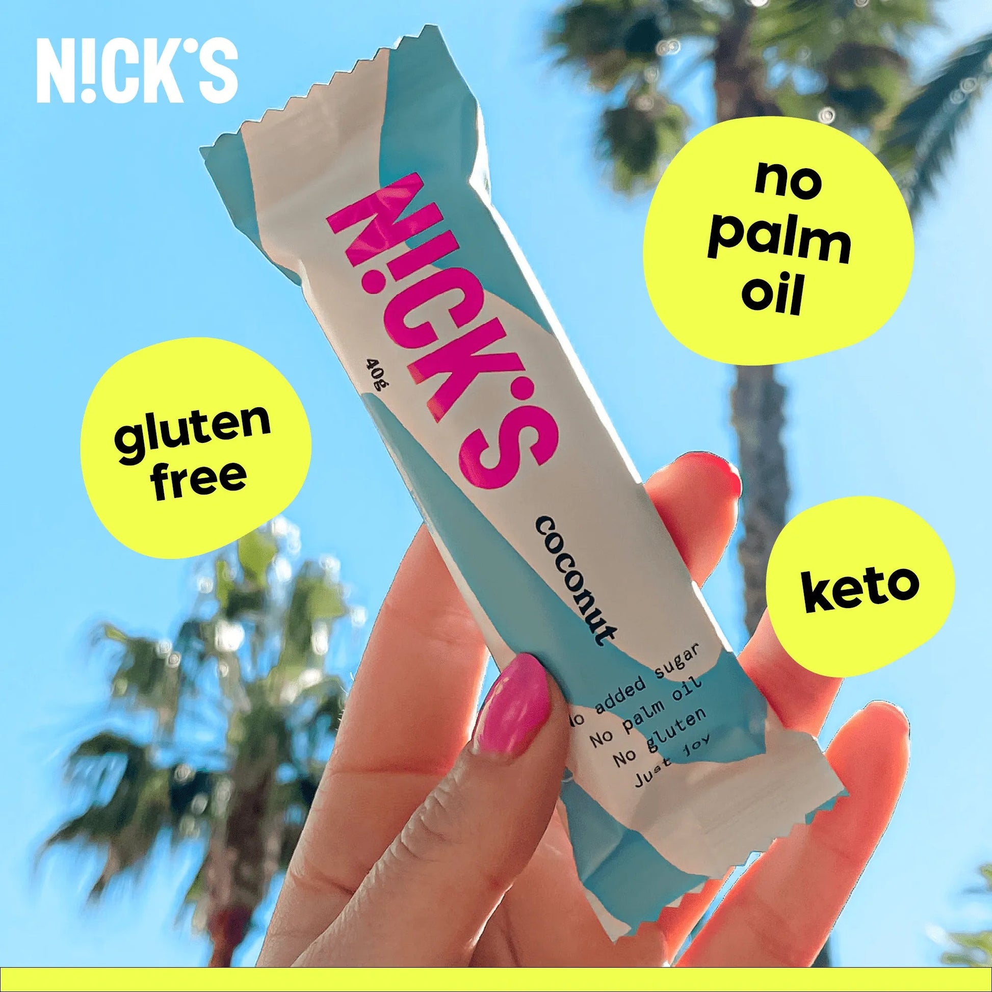 NICK'S - Šokolaad "coconut" 15 x 40g - njom.ee