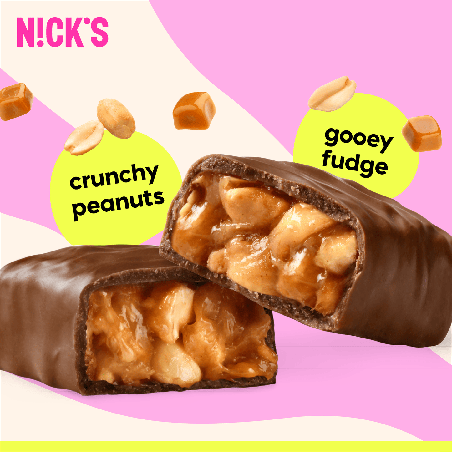 NICK'S - Šokolaad "peanuts n' fudge" 15 x 40g - njom.ee