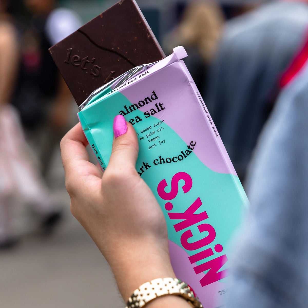 NICK’S Almond Sea Salt Dark Chocolate Bar 75 g