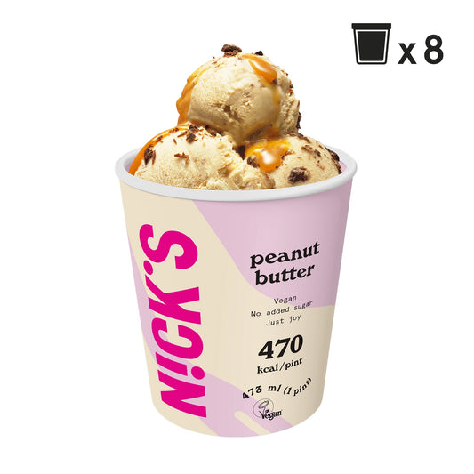 NICK'S jäätis-Vegan jäätis "peanut butter" 8 x 473ml (parim enne 17.06.24) - njom.ee