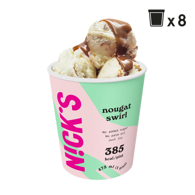 NICK'S jäätis-Jäätis "nougat swirl" 8 x 473ml - njom.ee