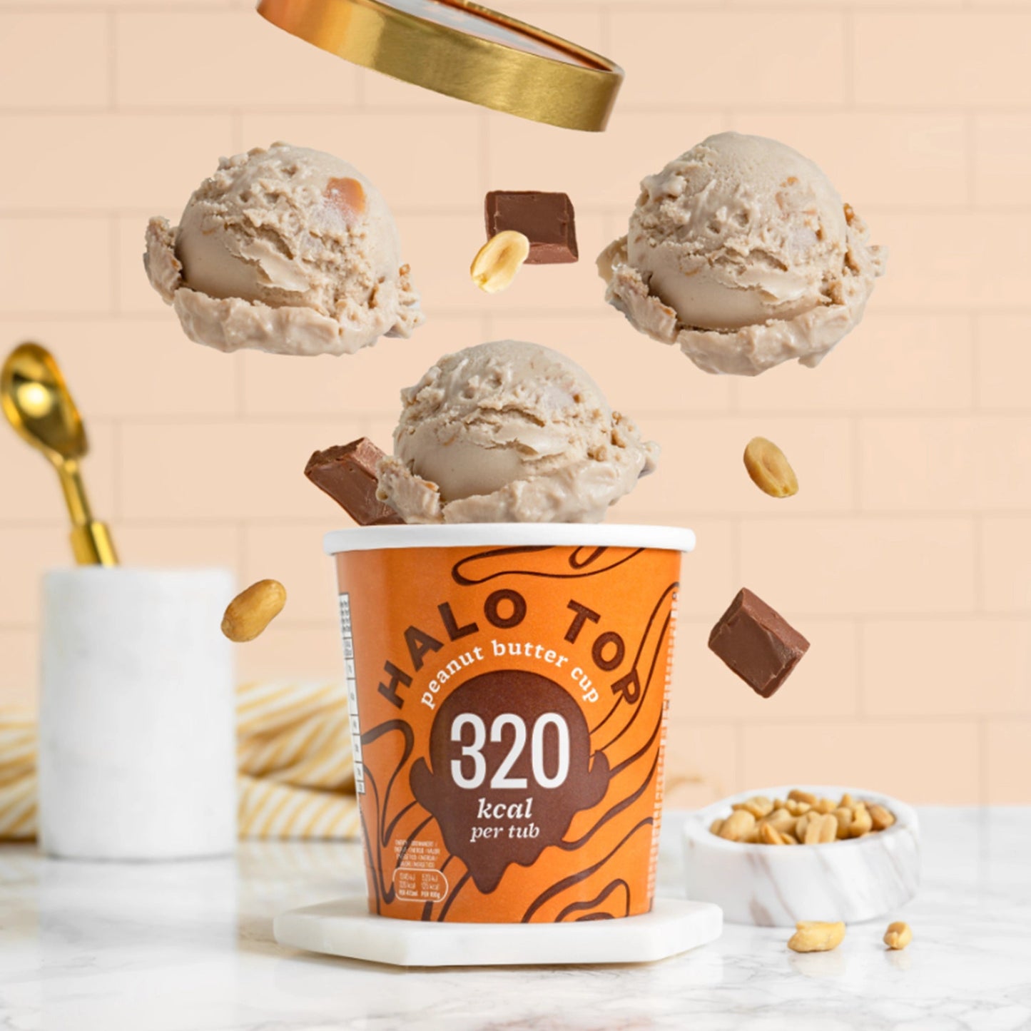 Halo Top-Jäätis ''peanut butter cup'' 8 x 473ml - njom.ee