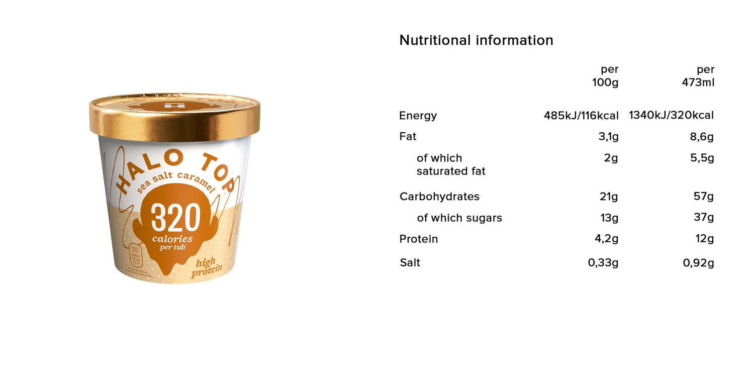 Halo Top-Jäätis ''sea salt caramel'' 8 x 473ml - njom.ee