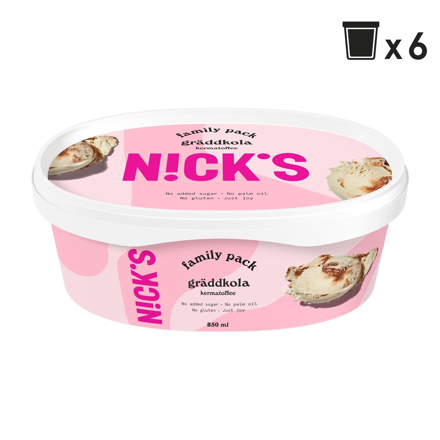 NICK'S jäätis-Perejäätis "toffee" 6 x 850ml - njom.ee