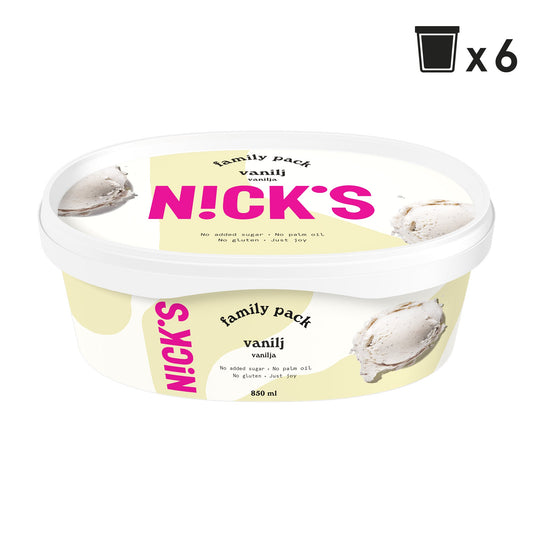 NICK'S jäätis-Perejäätis "vanilla" 6 x 850ml - njom.ee