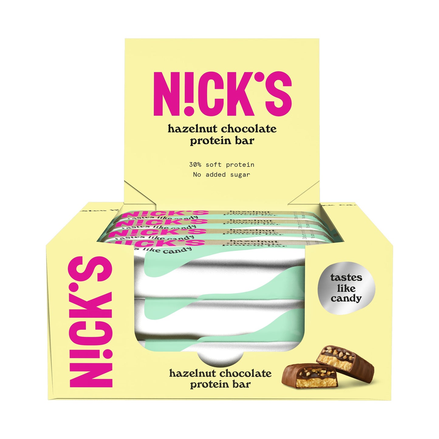 NICK'S-Proteiinibatoon "hazelnut chocolate" 12 x 50g - njom.ee
