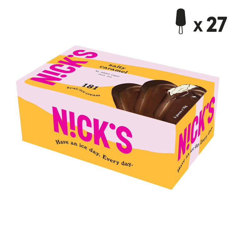 NICK'S jäätis-Pulgajäätis "salty caramel" multipakk 27 x 90ml - njom.ee