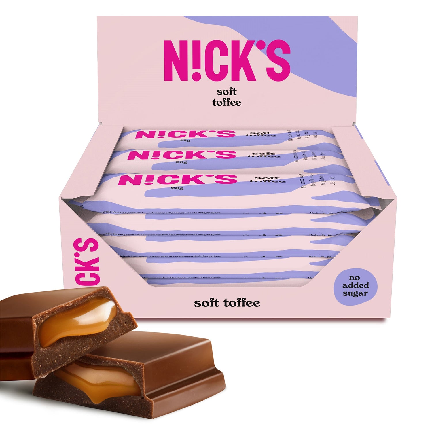 NICK'S-Šokolaad ''Soft toffee'' 15 x 28g - njom.ee